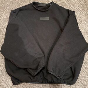 Essentials Men's Black Crewneck Sweatshirt